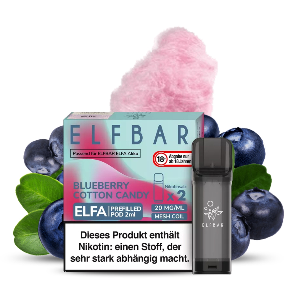 Elfbar ELFA POD (2stk) - Blueberry Cotton Candy 20mg
