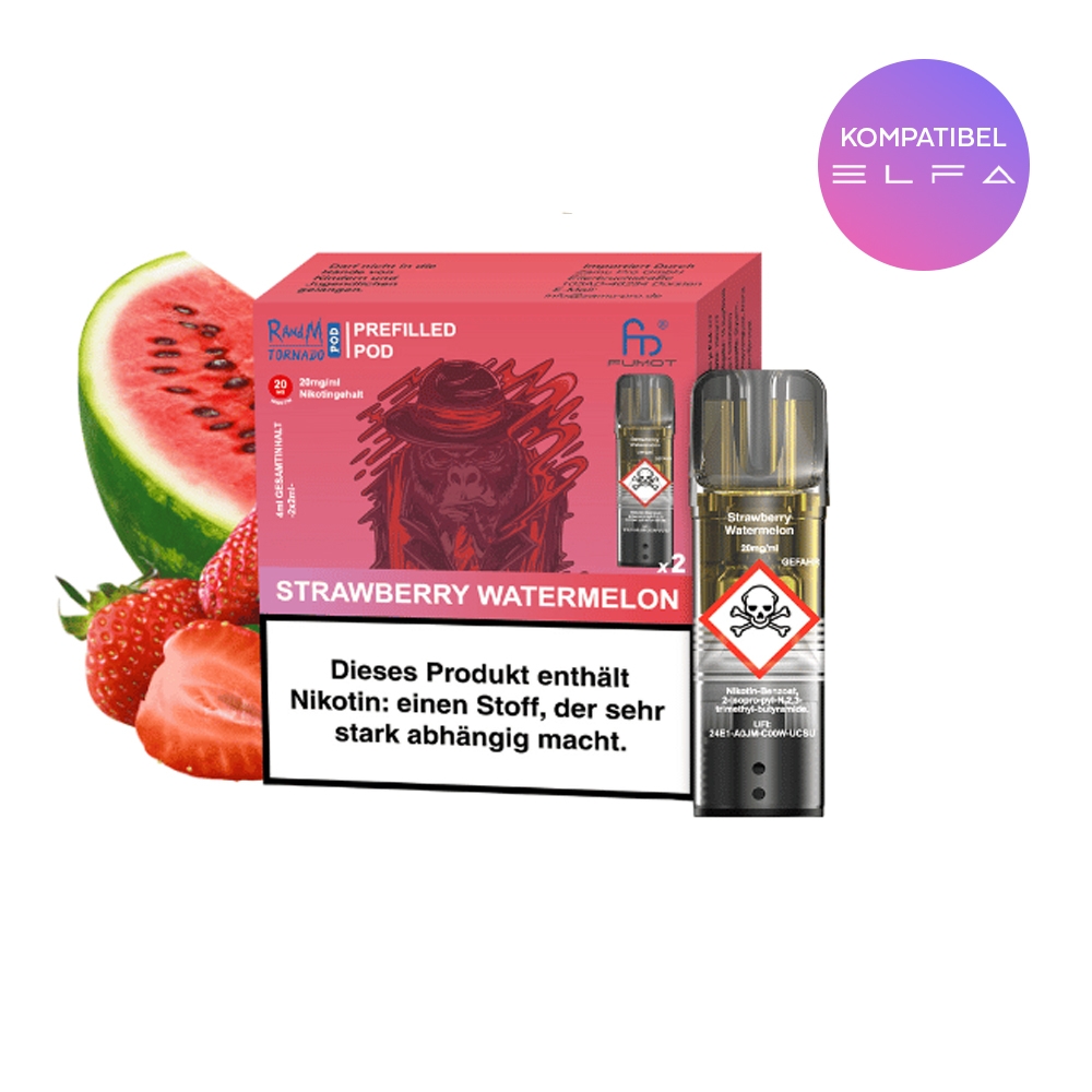 RandM Tornado Pods (2stk) 20mg - Strawberry Watermelon