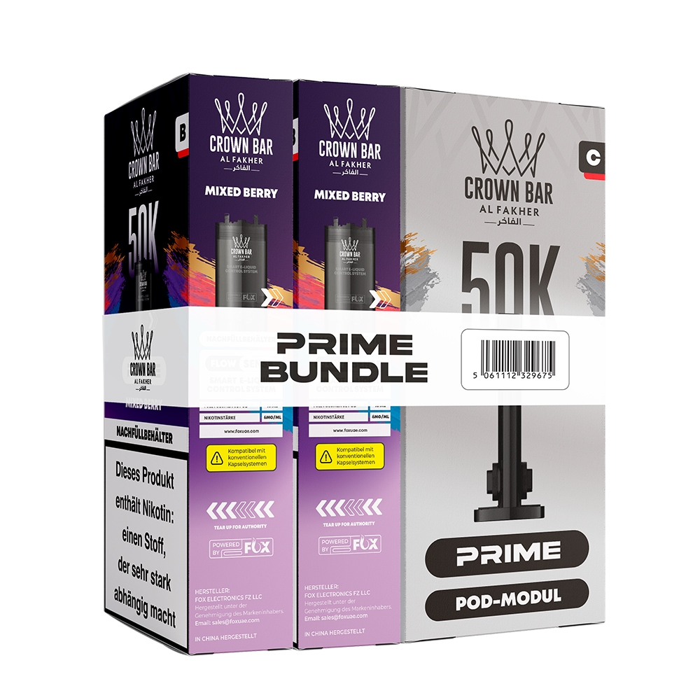 Al Fakher Hypermax Prime 50K (2er Pods + Coil) - Mixed Berry