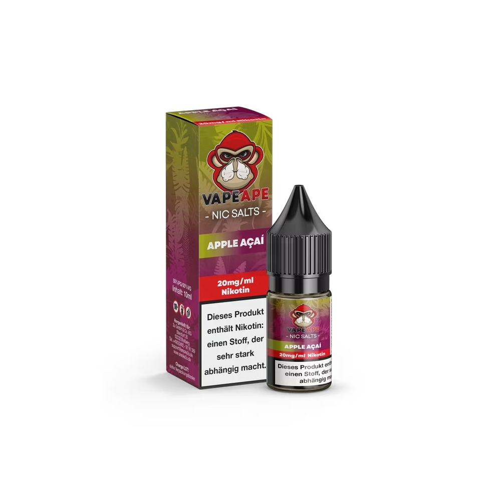 VapeApe Nic Salt Liquid 20mg - Apple Acai