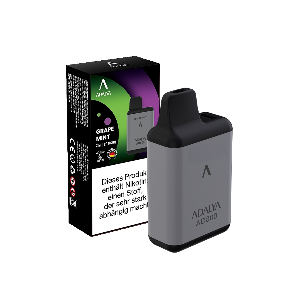 Adalya AD800 Vape - Grape Mint 20mg