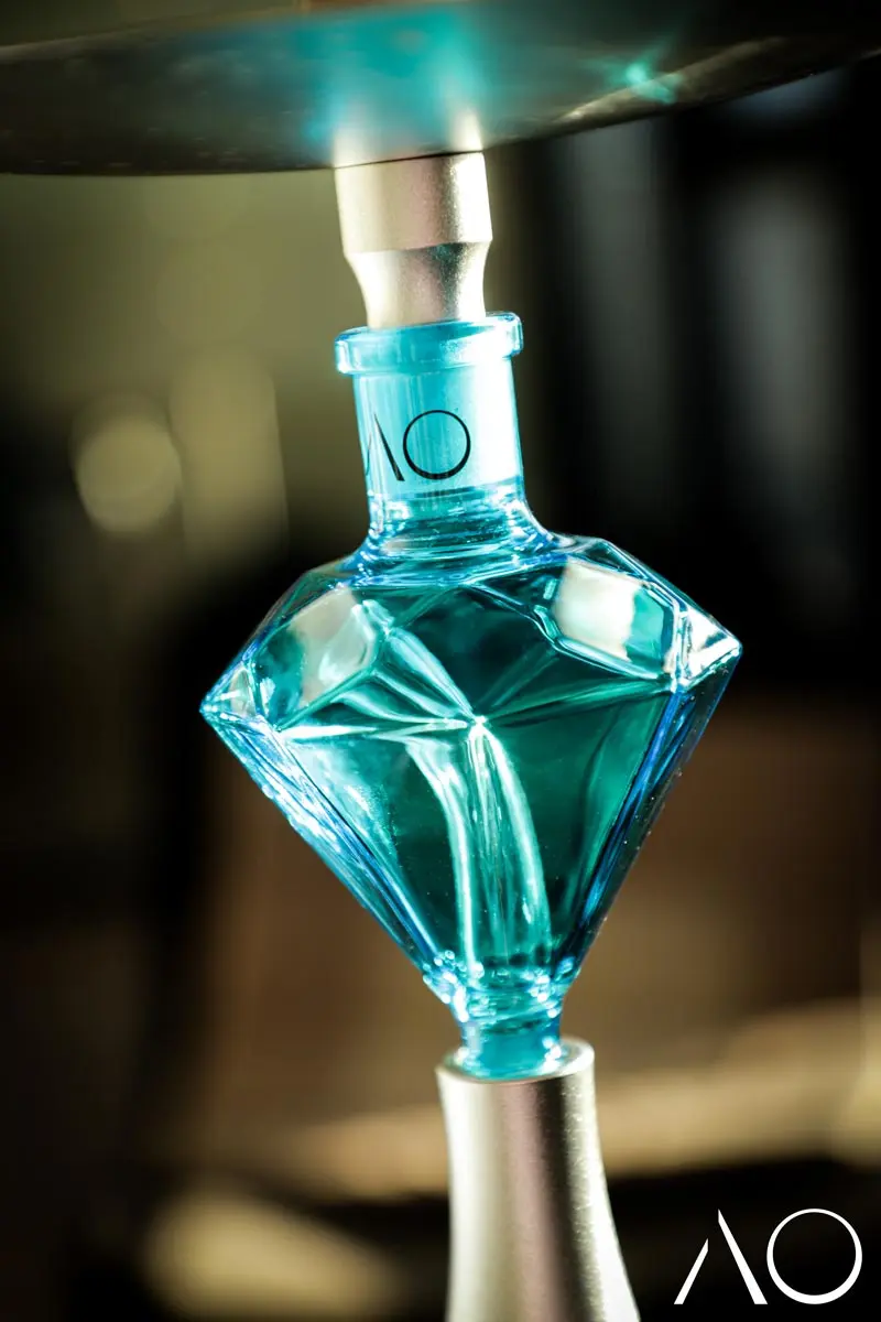 AO Glas Molassefänger 18/8 Diamond - Hellblau