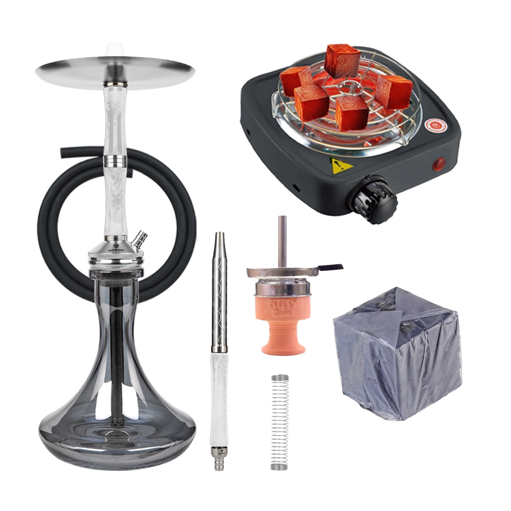 Diamond Hookah Excelsior - White/Black