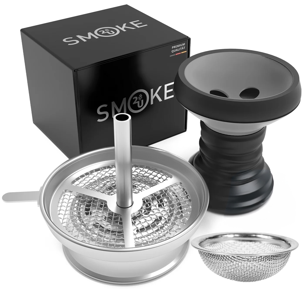 Smoke2u Steinkopf Set - Silber