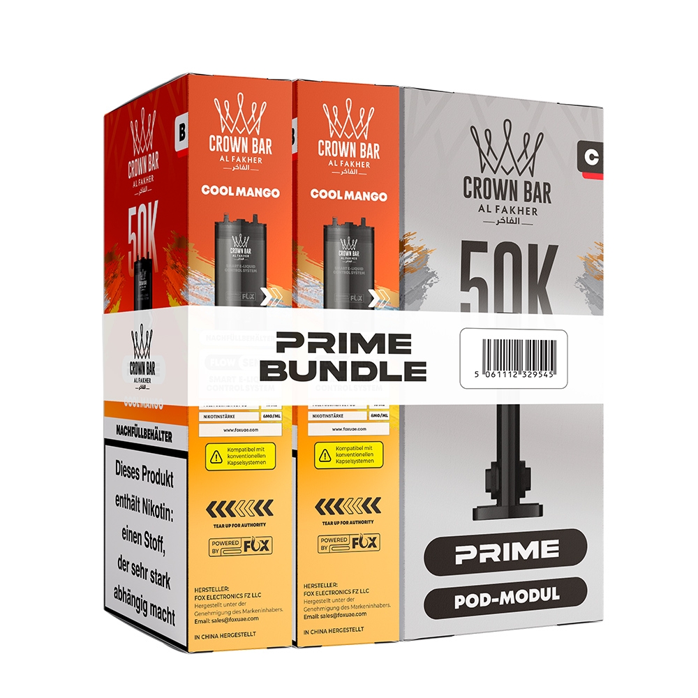 Al Fakher Hypermax Prime 50K (2er Pods + Coil) - Cool Mango