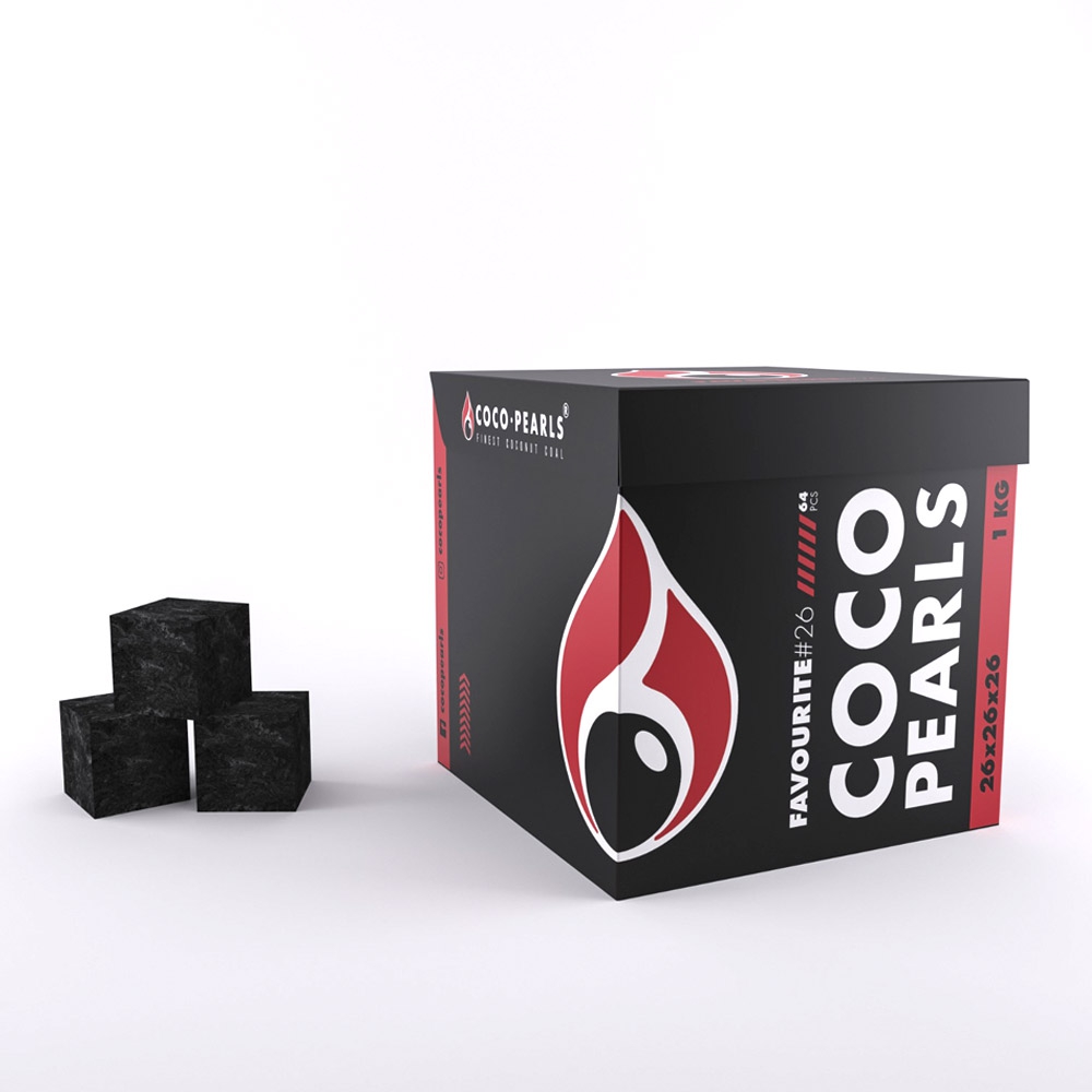 Coco Pearls Kokosnuss Naturkohle 26er 1kg