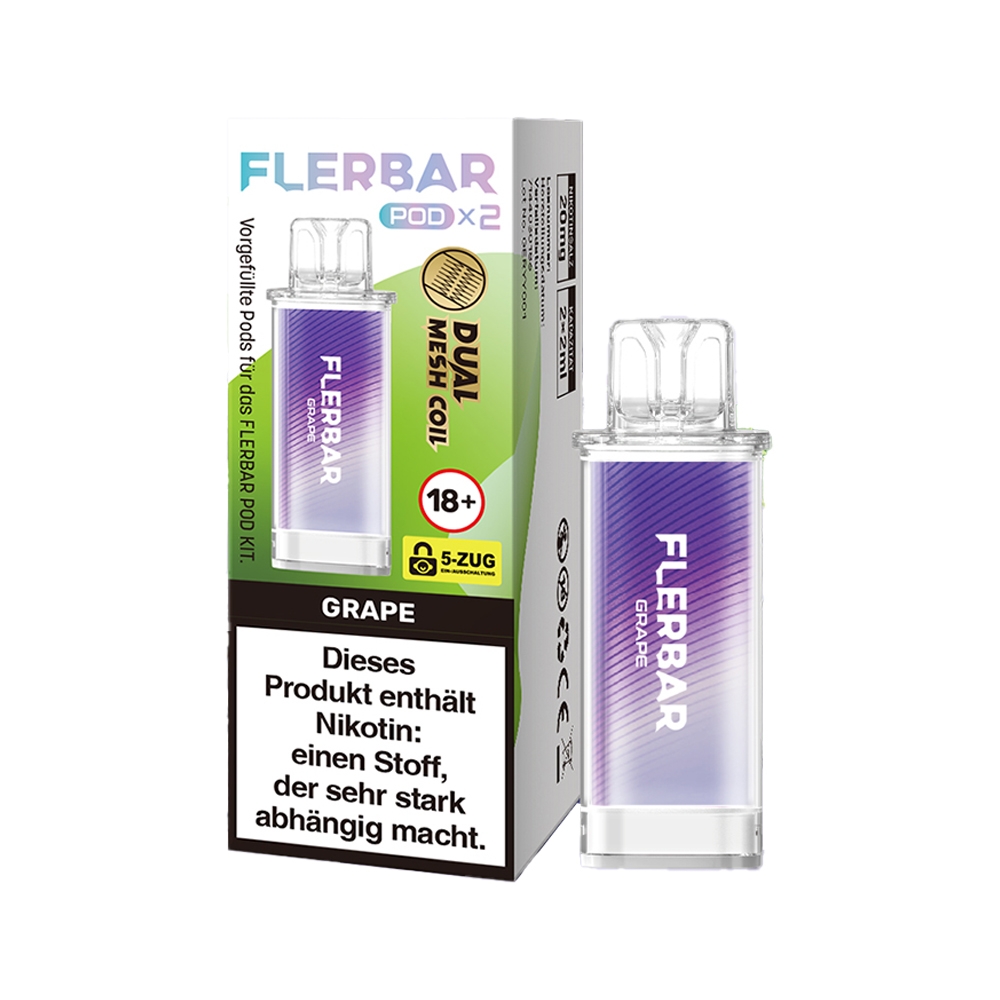 Flerbar POD (2stk) - Grape 20mg