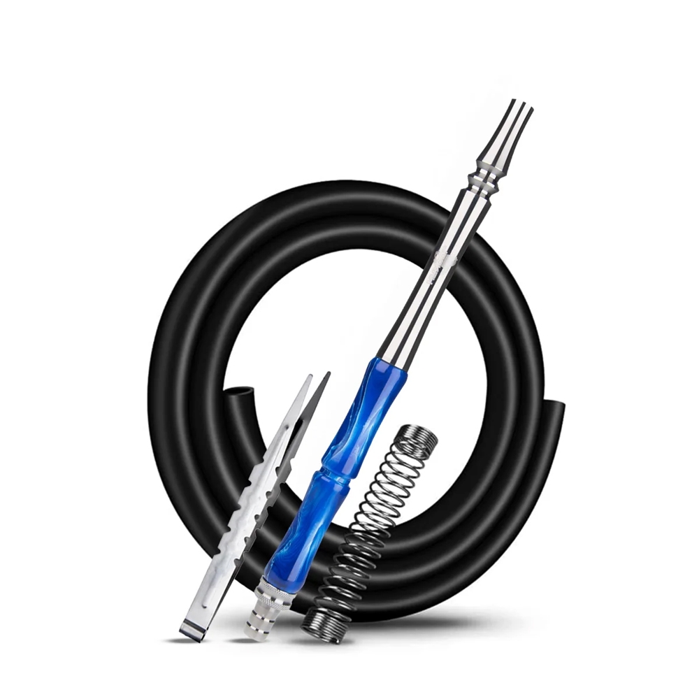 Jookah Shisha Straight Flush - Black Steel/Blue