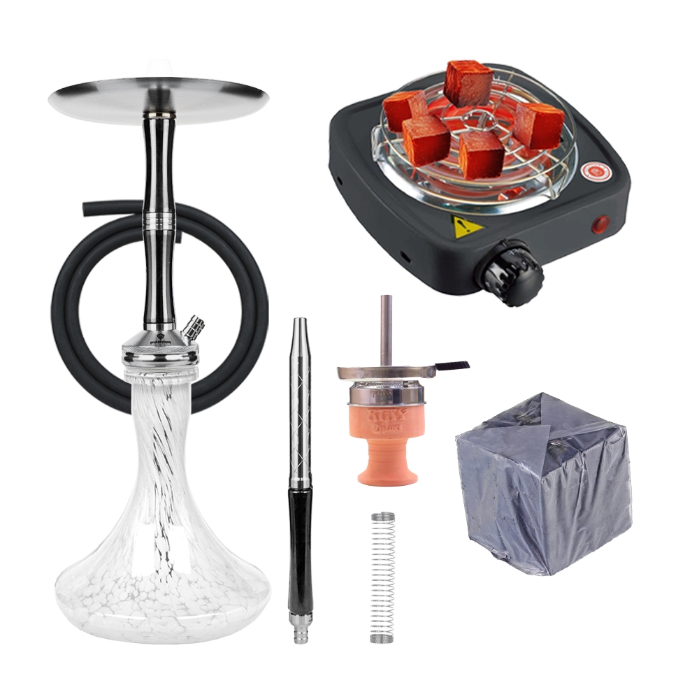 Diamond Hookah Excelsior - Black/White