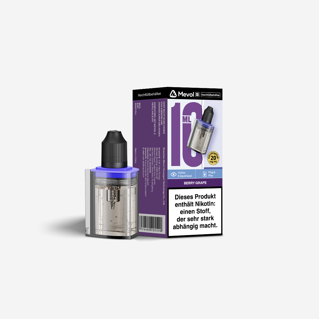 Mevol S 10K Pods 10ml - Berry Grape