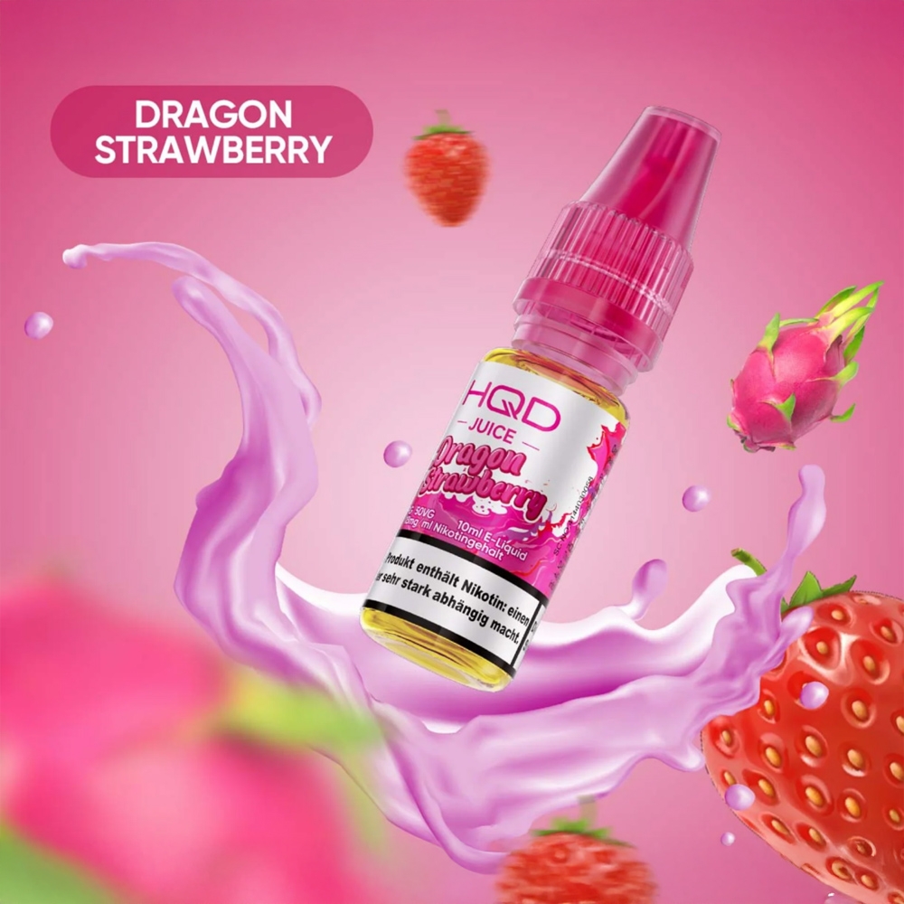 HQD Juice 18mg Liquid - Dragon Strawberry