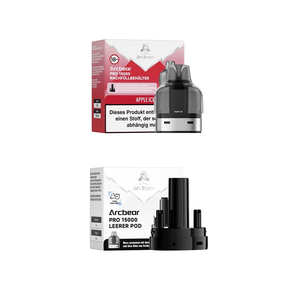 Arcbear Pro 15000 - Apple Ice - Pod + Verdampfer