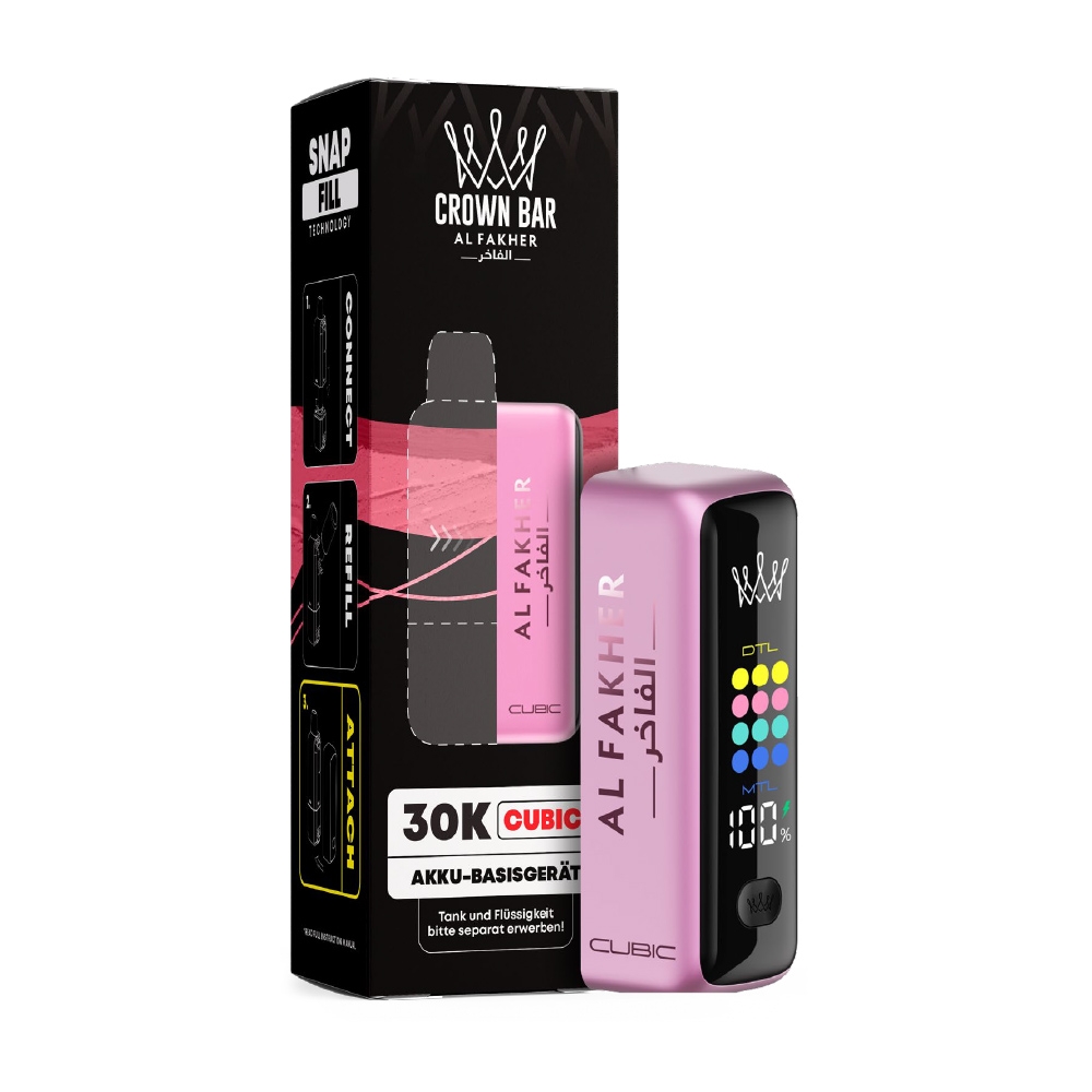 Al Fakher Cubic Akku-Basisgerät Hot Pink