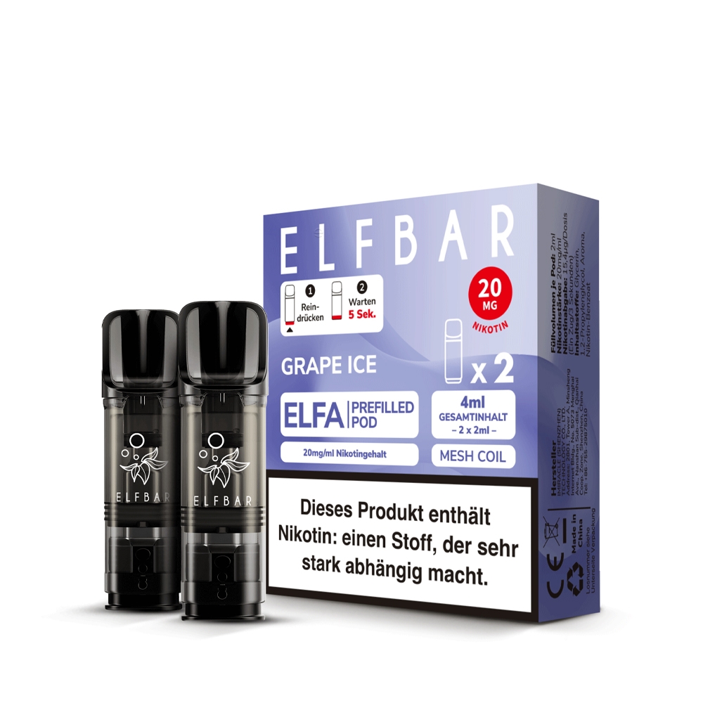 Elfbar ELFA POD (2stk) - Grape Ice 20mg