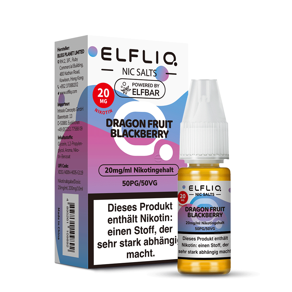 ELFLIQ Nikotinsalz Liquid 20mg - Dragonfruit Blackberry