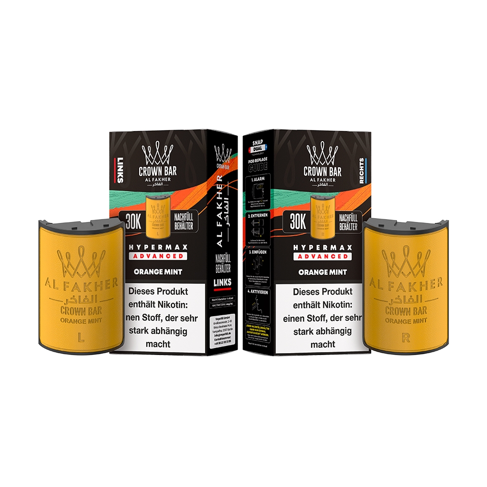 Al Fakher 30K Hypermax Tank Set - Orange Mint