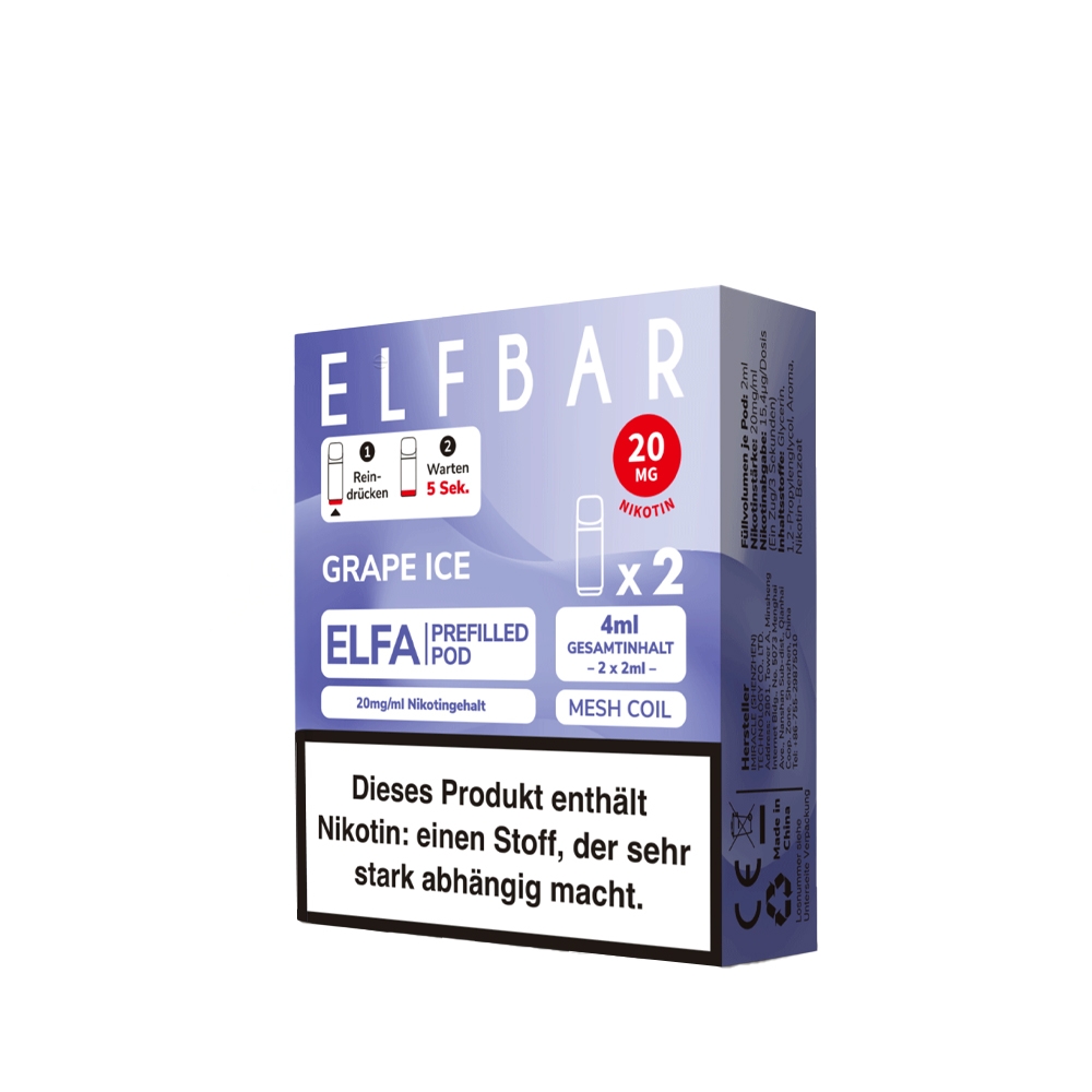 Elfbar ELFA POD (2stk) - Grape Ice 20mg