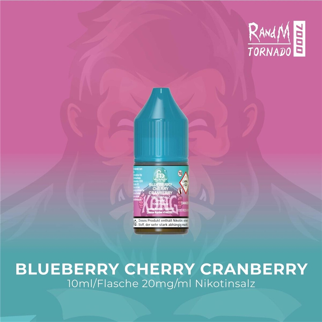RandM Tornado Liquid 20mg - Blueberry Cherry Cranberry 