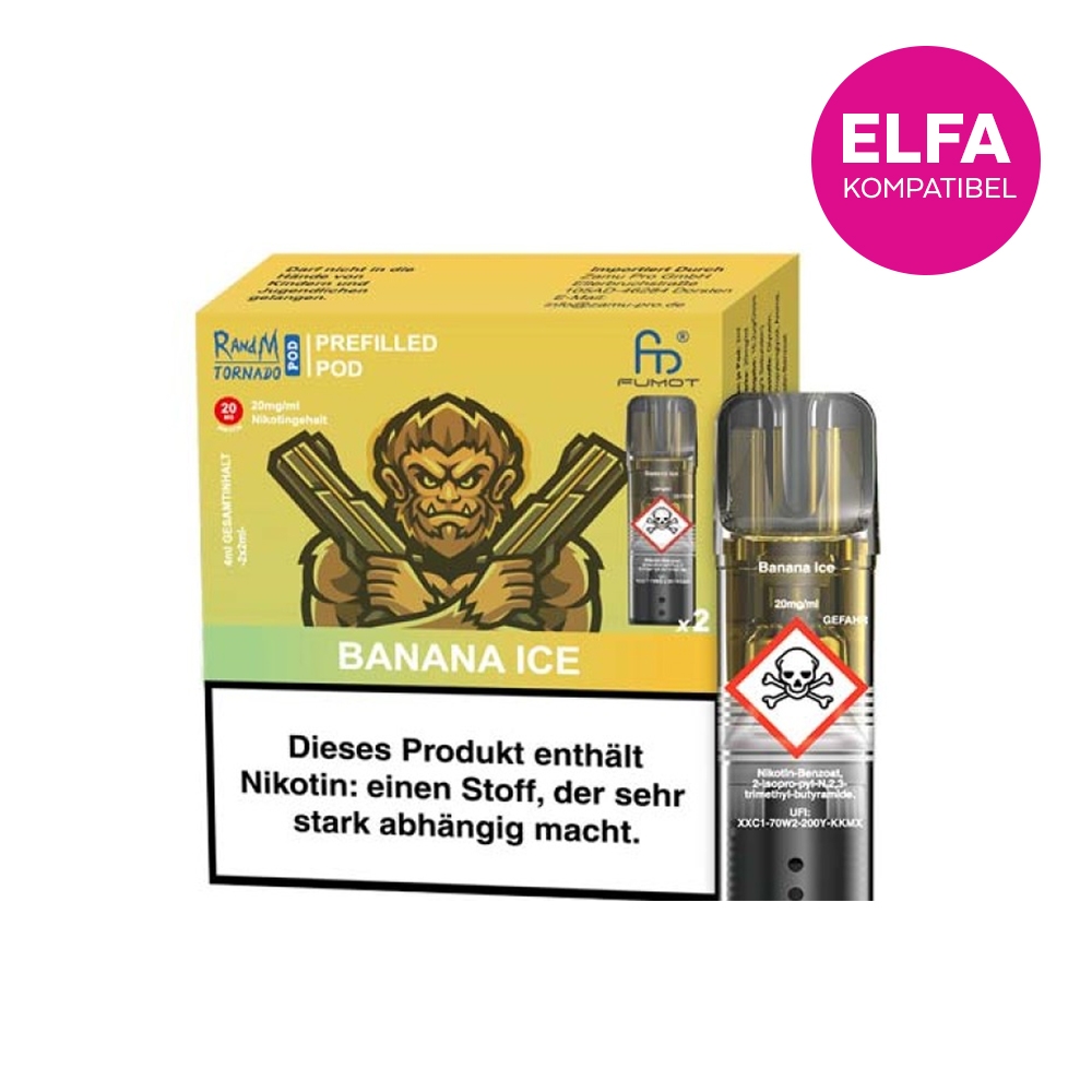 RandM Tornado Pods (2stk) 20mg - Banana Ice