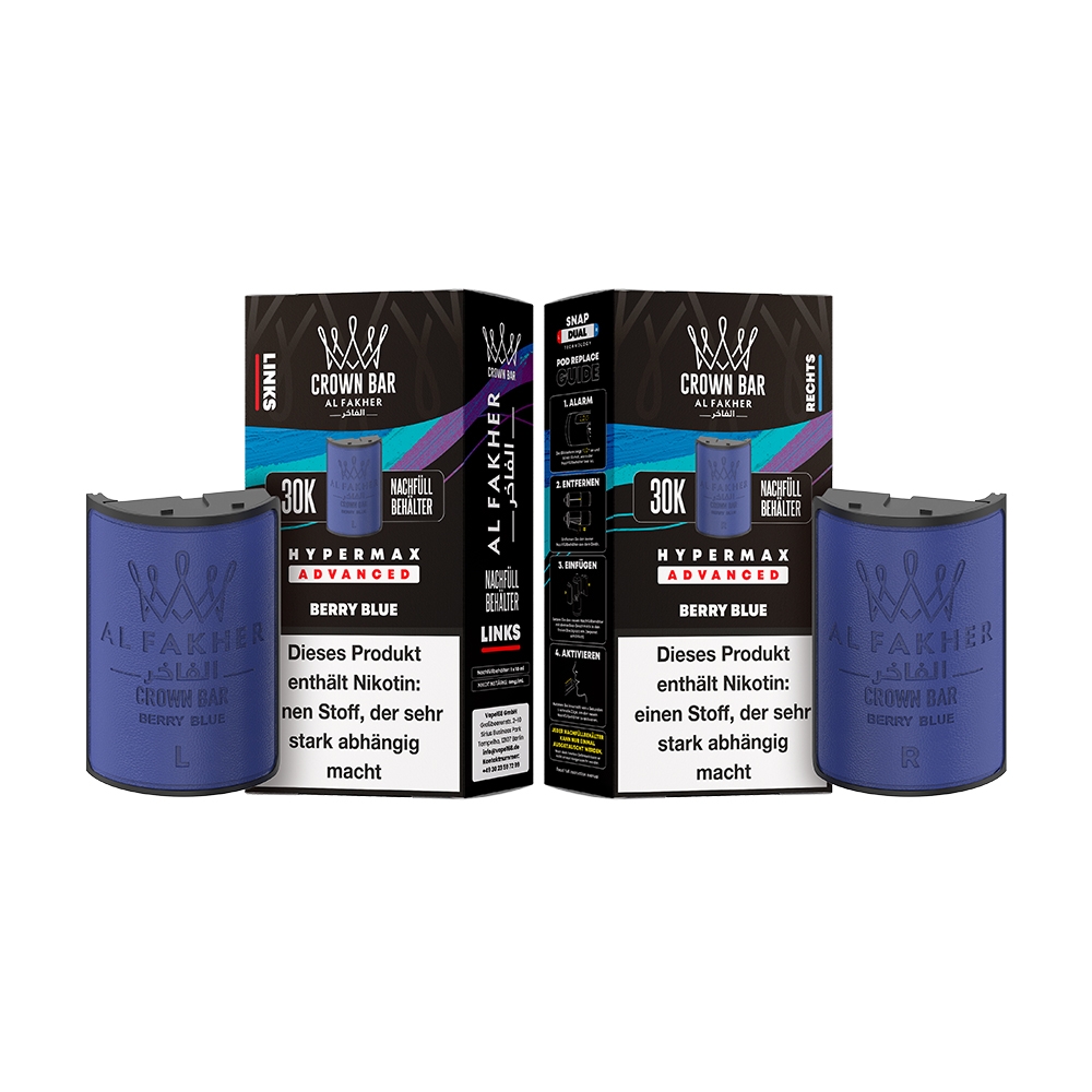 Al Fakher 30K Hypermax Tank Set - Berry Blue Al Fakher 30K Hypermax Tank Set - Berry Blue