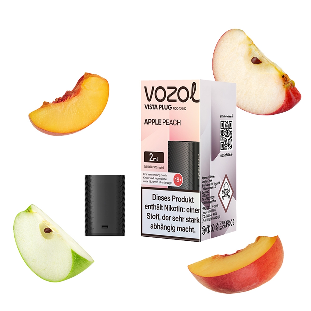 Vozol Vista Plug Verdampfer Pod 2ml - Apple Peach