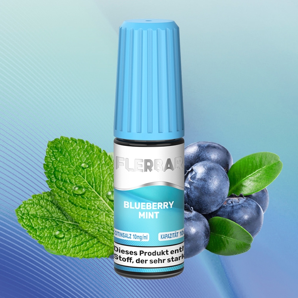 Flerbar E-Liquid 10ml - Blueberry Mint 10mg