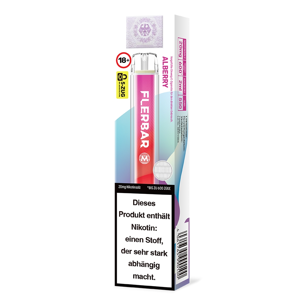 Flerbar M E-Shisha 600 - Alberry 20mg