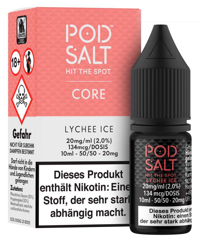 POD SALT Core Liquid 20mg - Lychee Ice