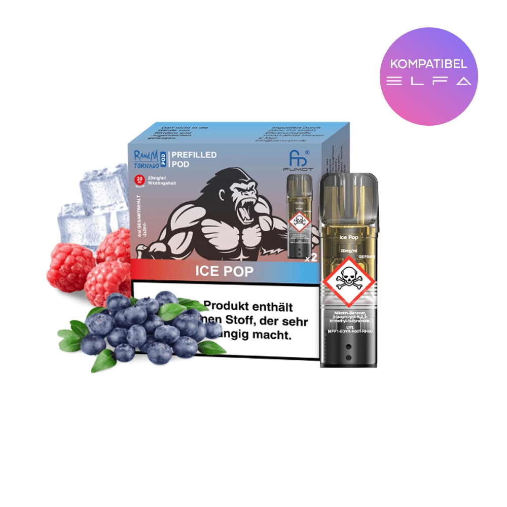 RandM Tornado Pods (2stk) 20mg - Ice Pop
