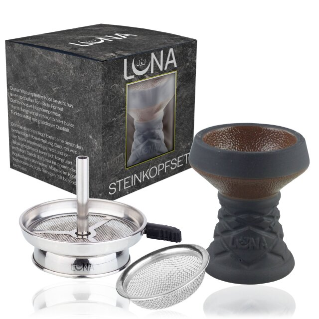Luna Hookah Steinkopf Set - Braun
