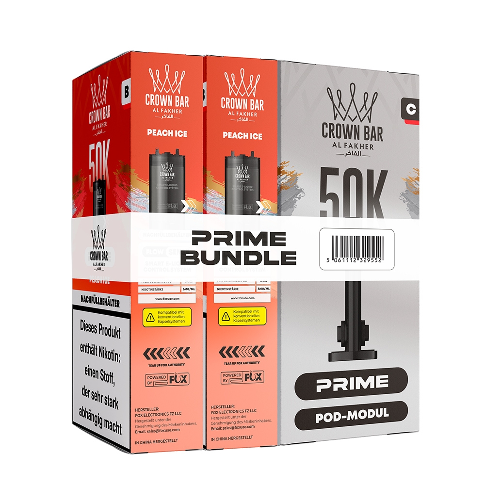 Al Fakher Hypermax Prime 50K (2er Pods + Coil) - Peach Ice