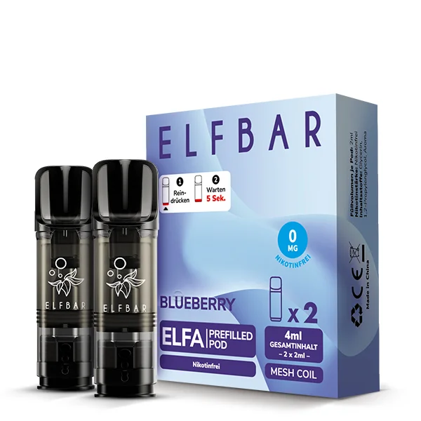 Elfbar ELFA Nikotinfrei POD (2stk) - Blueberry 