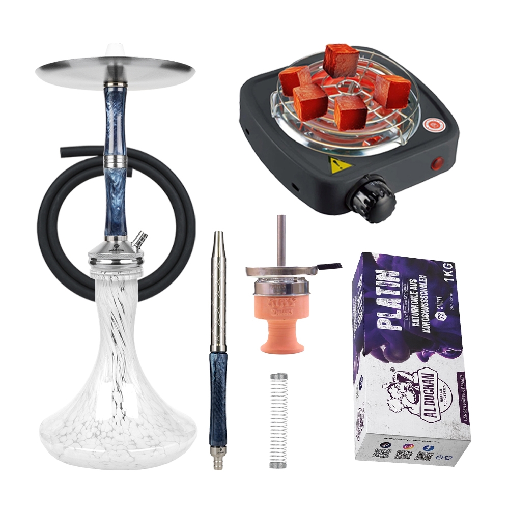 Diamond Hookah Excelsior - Blue/White