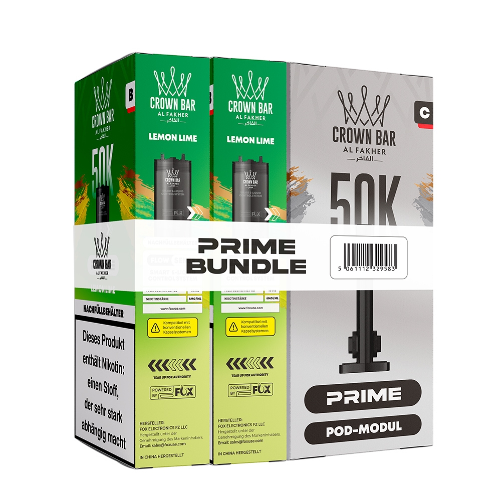 Al Fakher Hypermax Prime 50K (2er Pods + Coil) - Lemon Lime