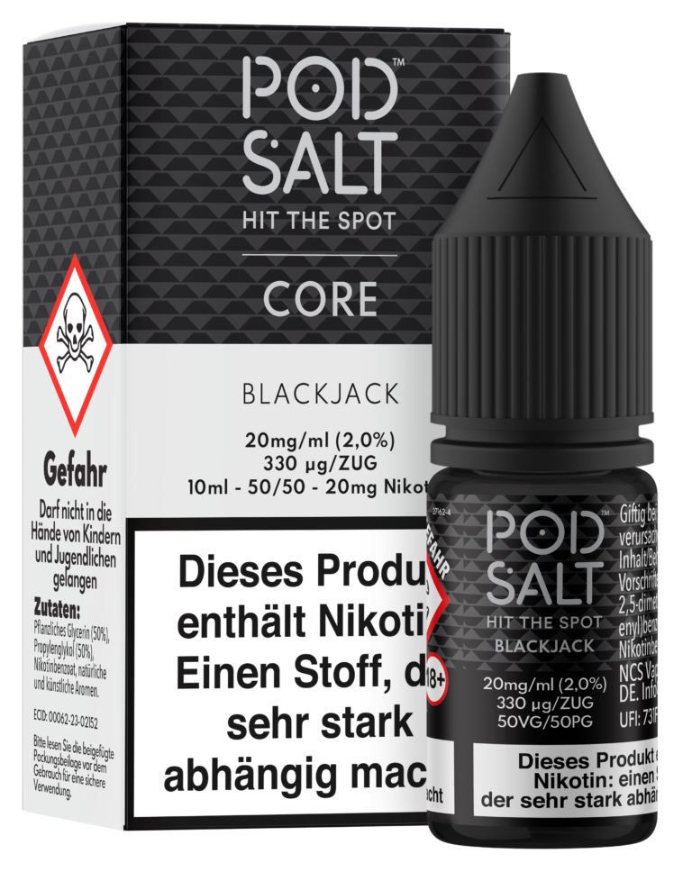 POD SALT Core Liquid 11mg - Black Jack