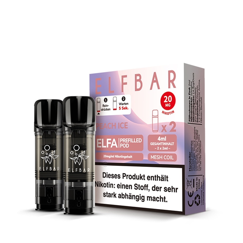 Elfbar ELFA POD (2stk) - Peach Ice 20mg
