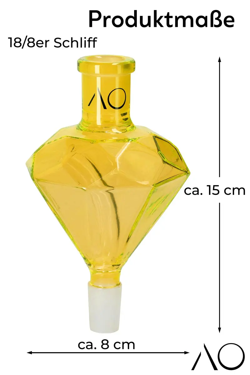 AO Glas Molassefänger 18/8 Diamond - Gelb