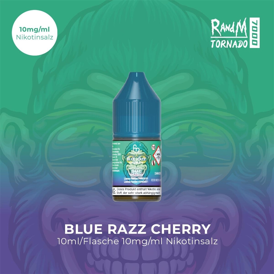RandM Tornado Liquid 10mg - Blue Razz Cherry 
