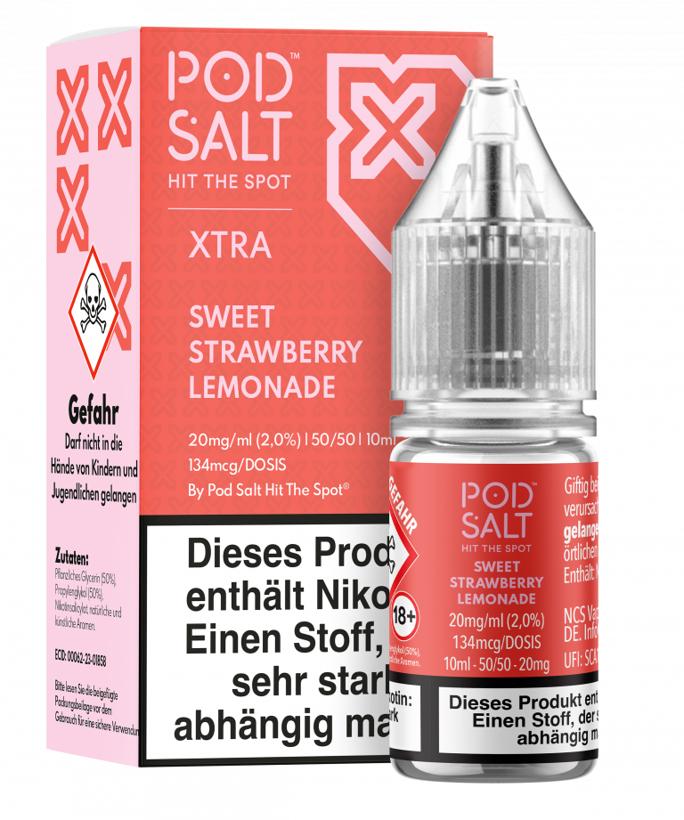 POD SALT XTRA Liquid 20mg - Sweet Strawberry Lemonade