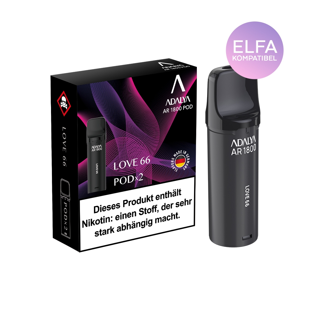 Adalya AR1800 Pod (2stk) - Love 66 20mg
