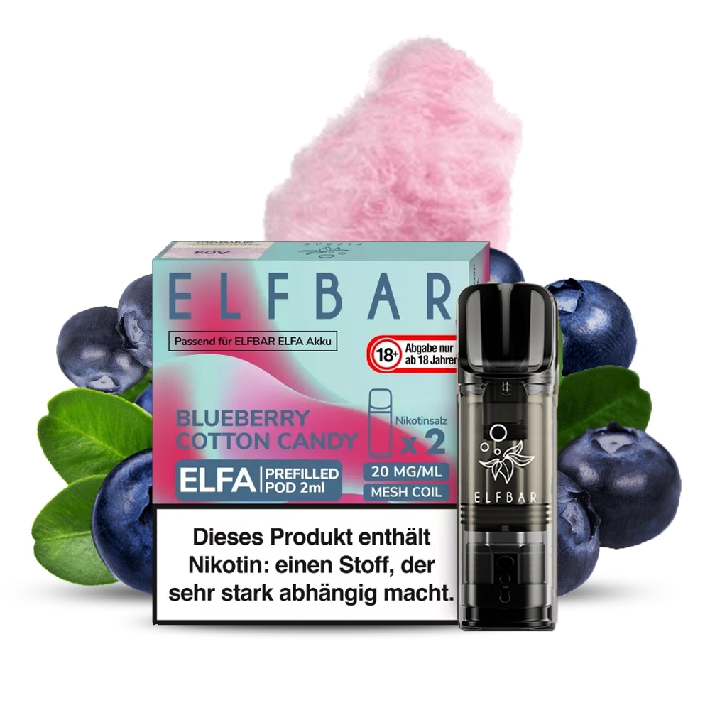 Elfbar ELFA POD (2stk) - Blueberry Cotton Candy 20mg