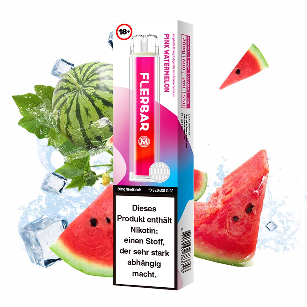 Flerbar M E-Shisha 600 - Pink Watermelon 20mg