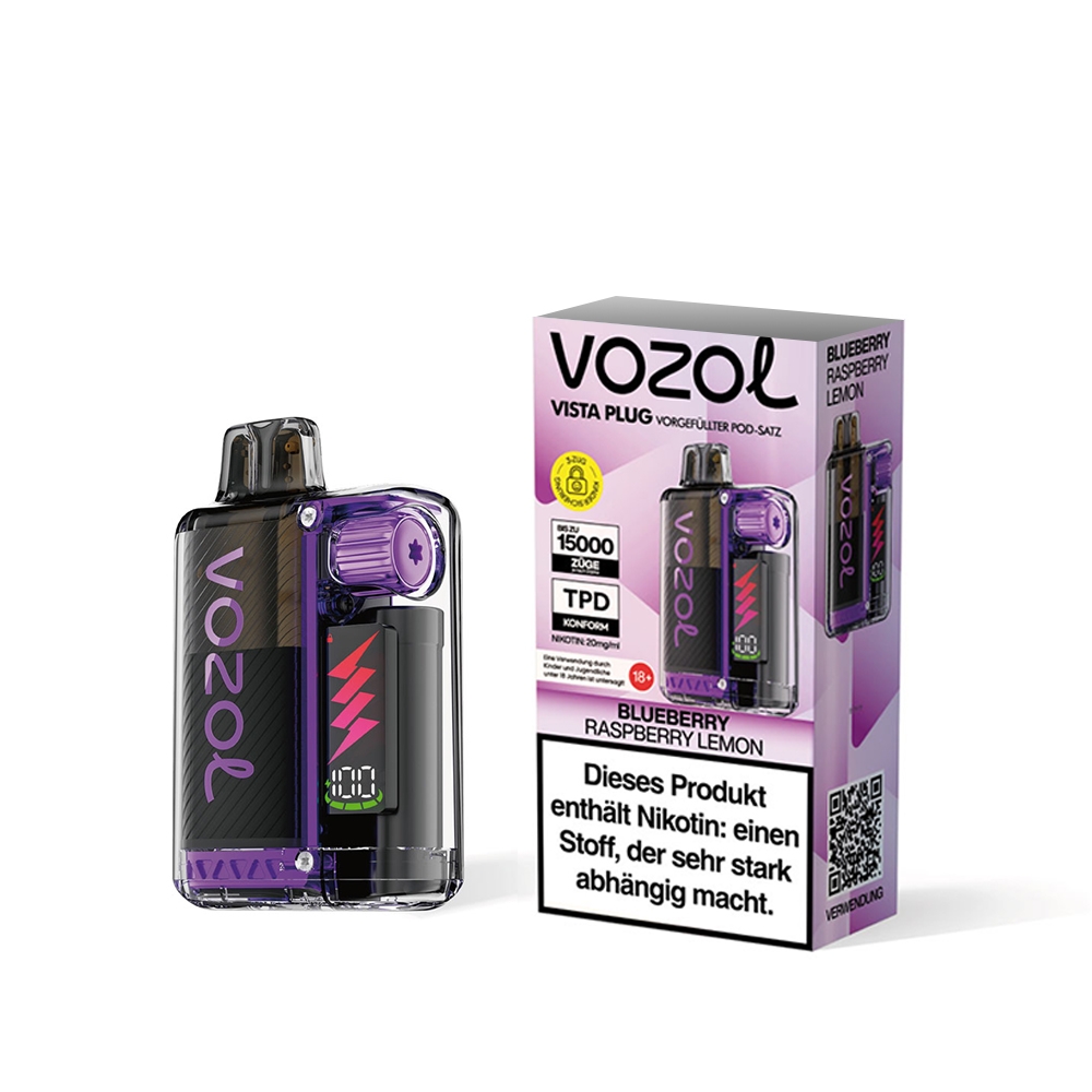 Vozol Vista Plug Starterkit 15000 - Blueberry Raspberry Lemon
