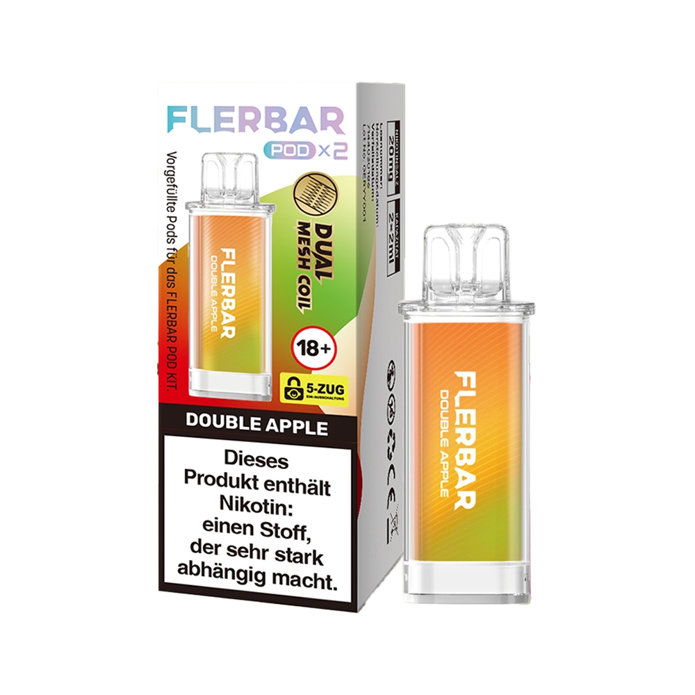 Flerbar POD (2stk) - Double Apple 20mg