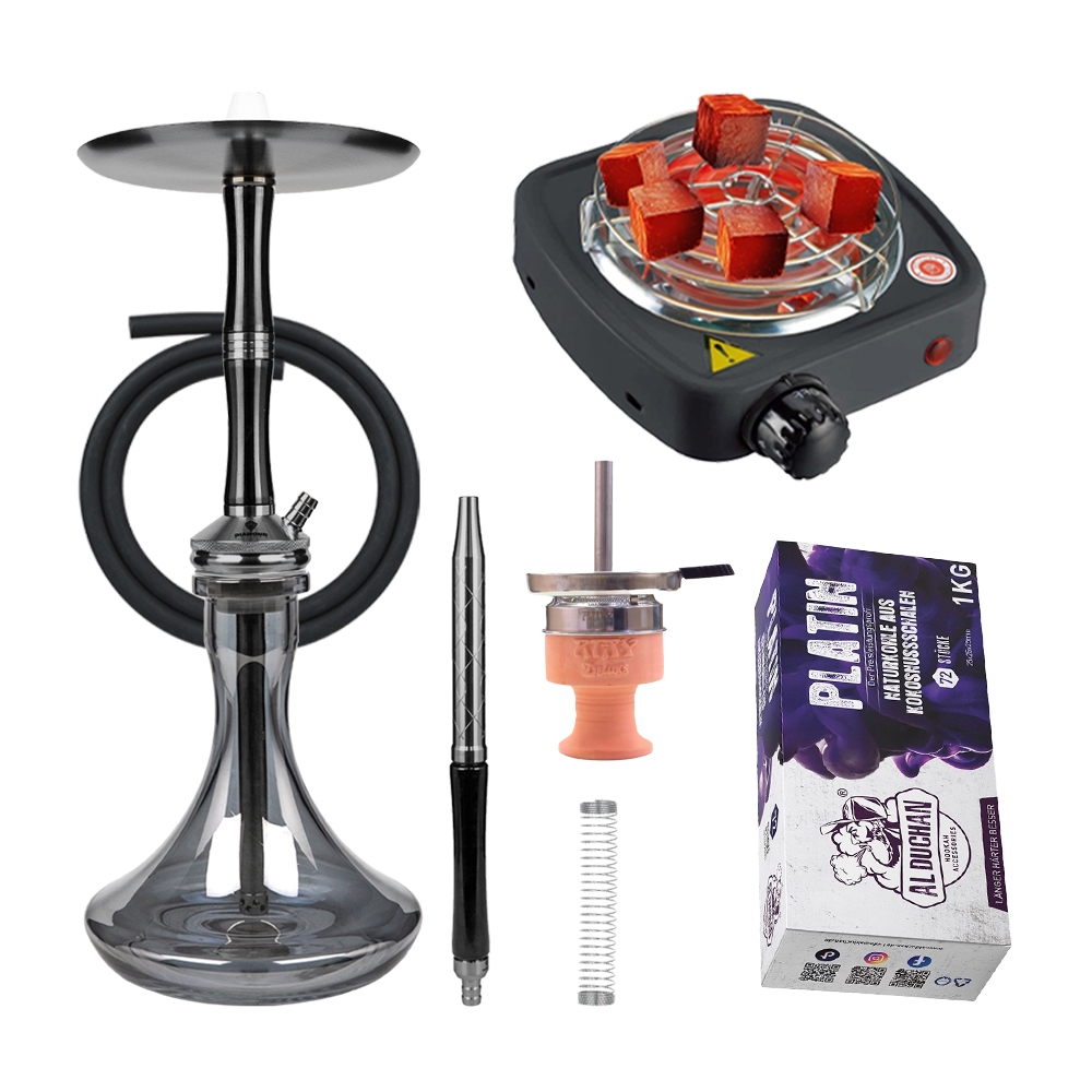Diamond Hookah Excelsior - Black PVD/Black