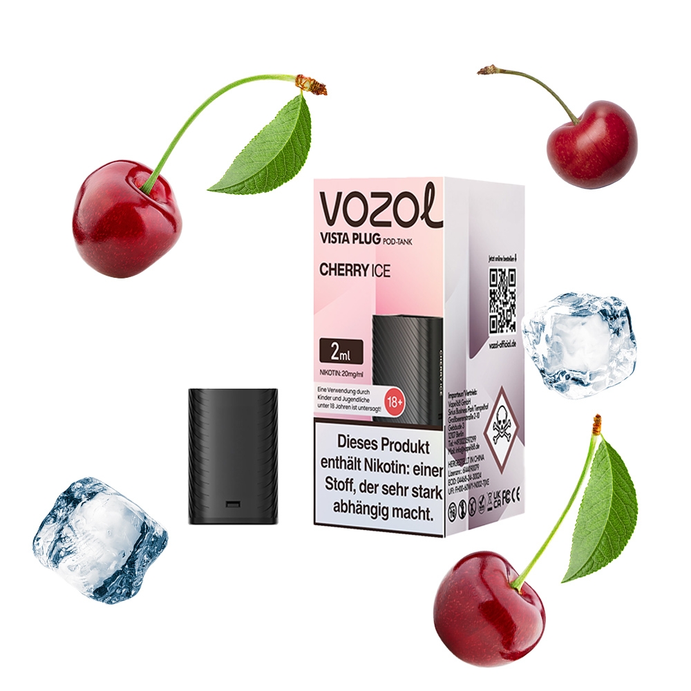 Vozol Vista Plug Verdampfer Pod 2ml - Cherry Ice