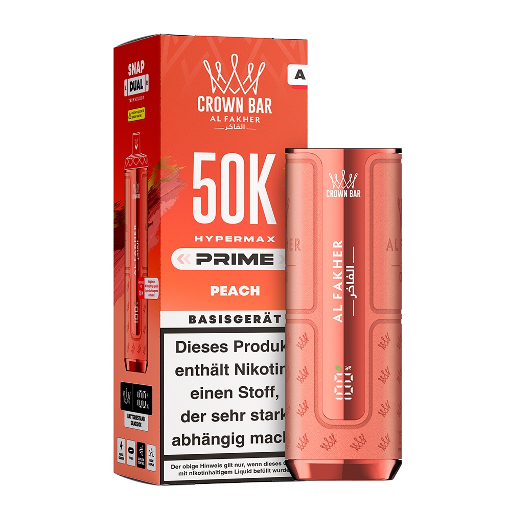 Al Fakher Hypermax Prime 50K Basisgerät - Peach