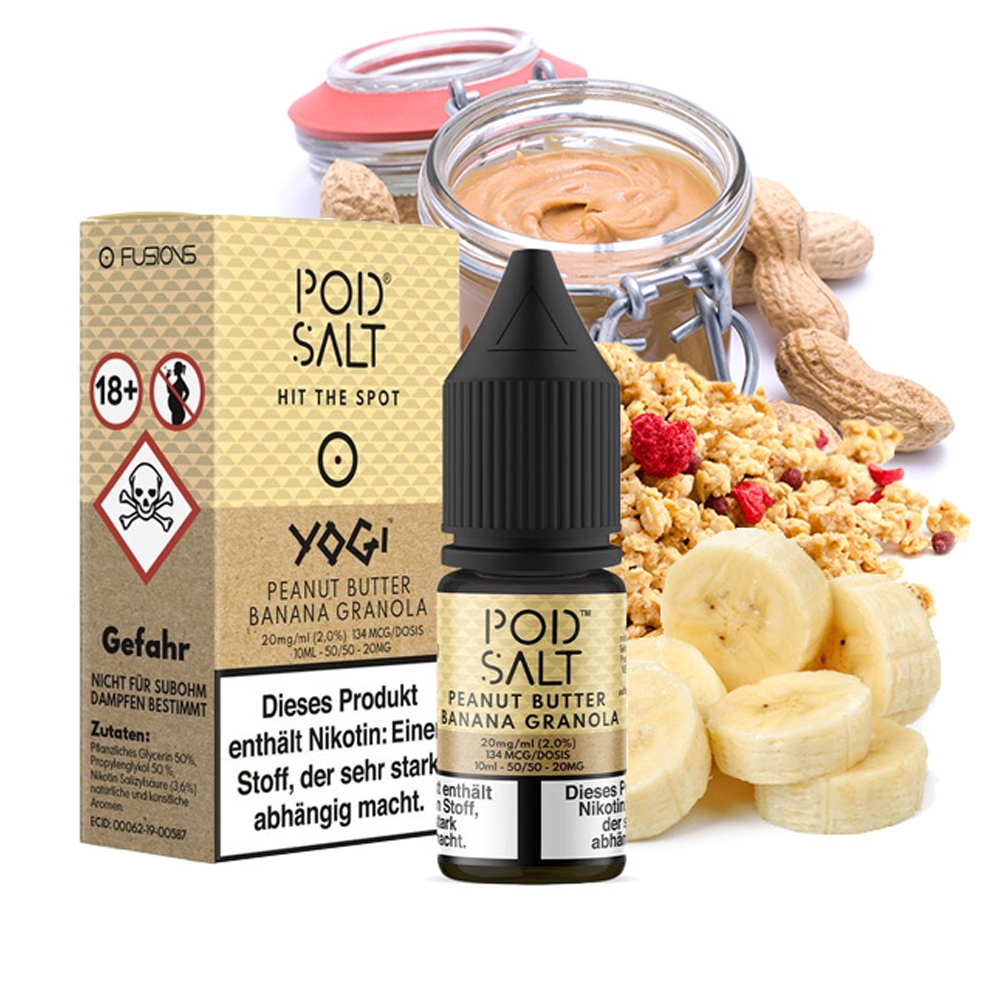 POD SALT Fusion Liquid 20mg - Peanut Butter Banana Granola Bar