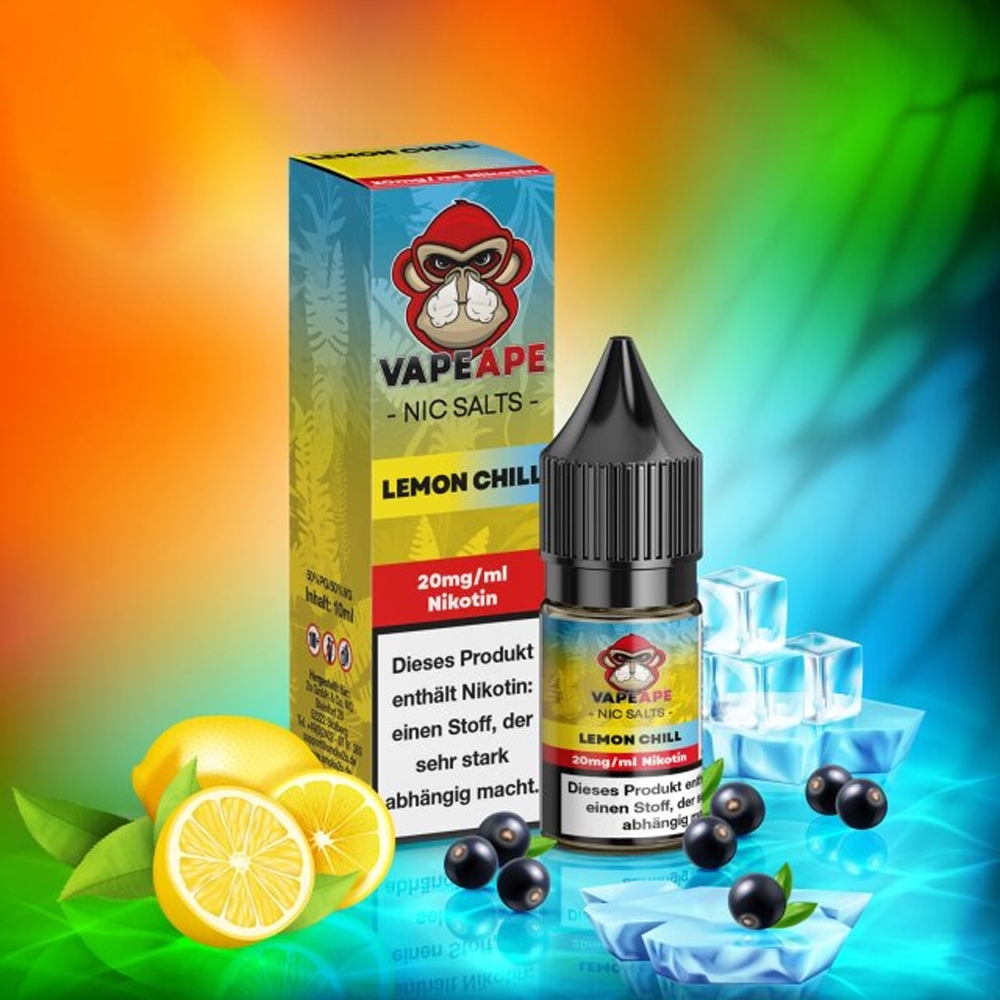VapeApe Nic Salt Liquid 20mg - Lemon Chill