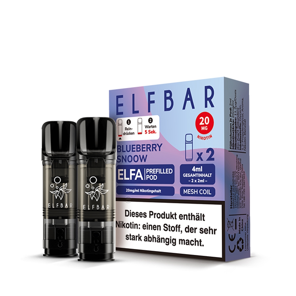 Elfbar ELFA POD (2stk) - Berry Snoow(Blueberry Snoow) 20mg